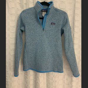 Patagonia Women's Better Sweater 1/4 zip fleece, Steam Blue